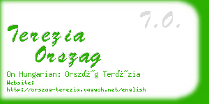 terezia orszag business card